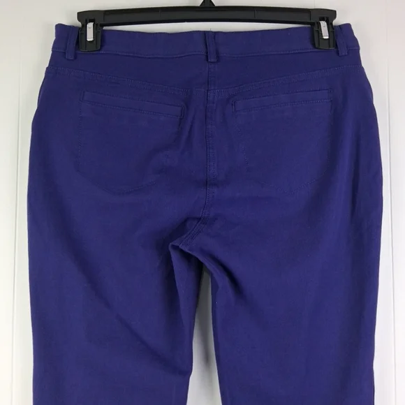 Chico's So Slimming Purple Stretchy Cropped Ankle Jeans 10 Capri - Picture 5 of 7